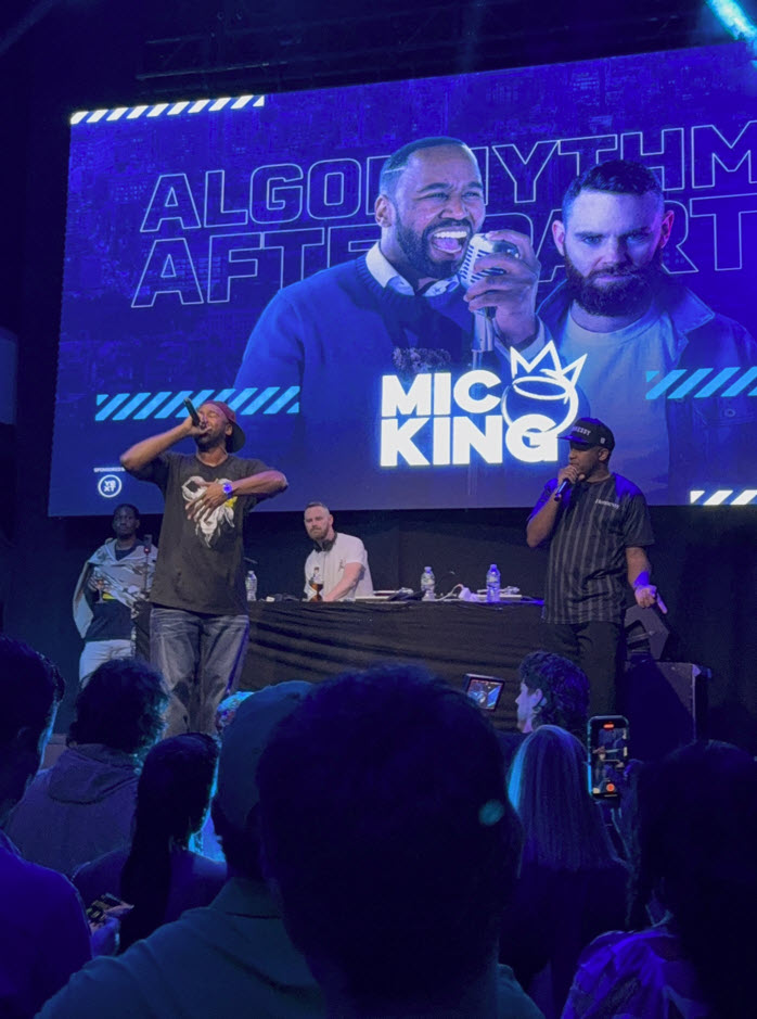 Mic King performing at SEO Week 2025