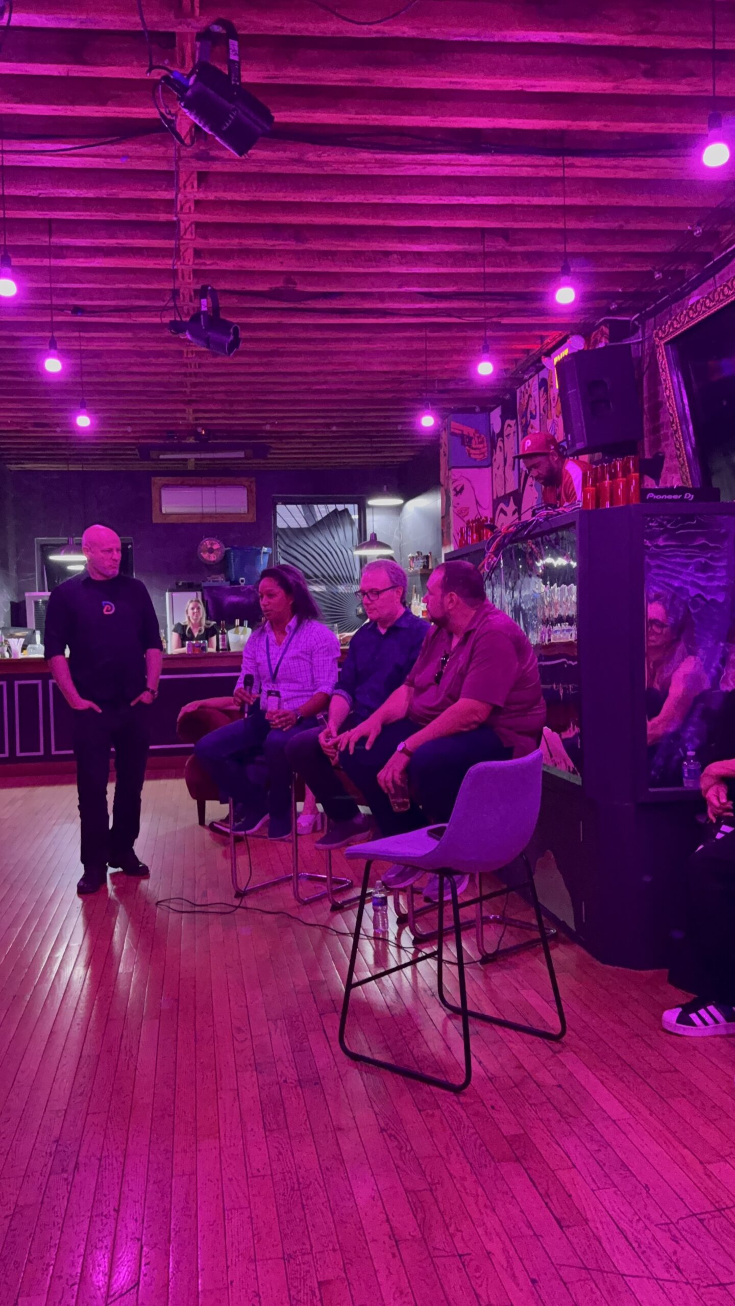 Panel at DemandSphere's party at SEO Week