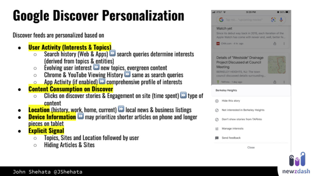 Discover personalization